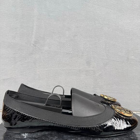 Tory Burch Caroline Black Patent Leather Flat Ballet Shoes Women’s Size 6.5M US - Picture 3 of 7